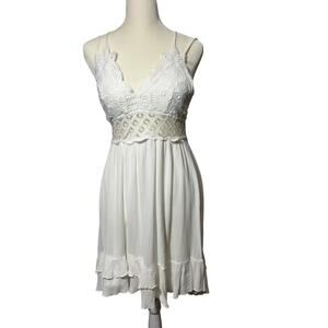 Favlux Fashion White Strappy Summer Dress